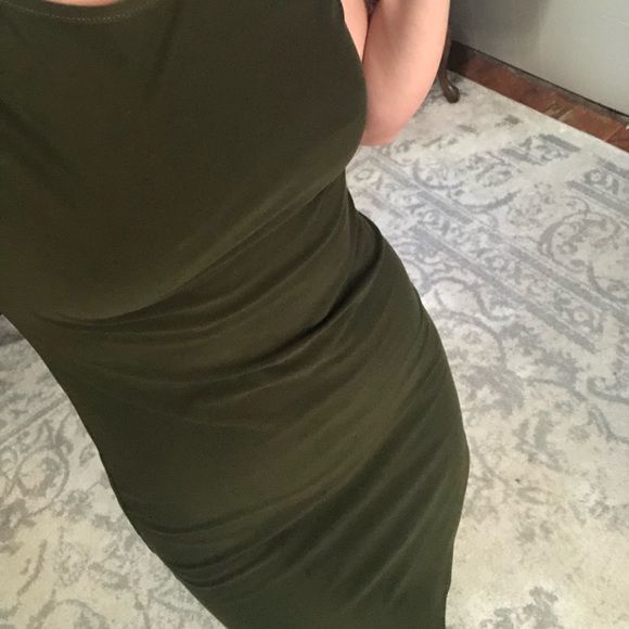 Army green tshirt dress - Picture 4 of 4